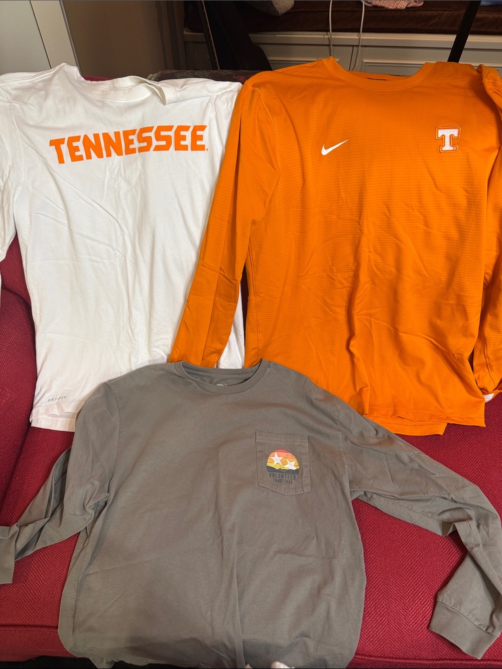 Tennessee Volunteers Long-Sleeve Tee Trio — Nike/Volunteer Traditions